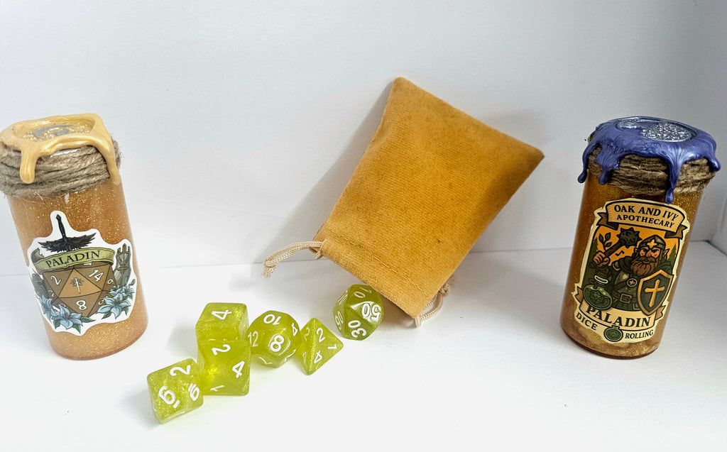 Dice Potion, Class w/ dice/bag